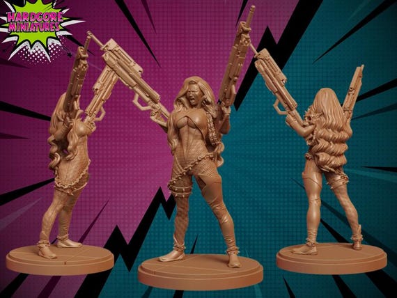 She Spawn, Image Comics, RPG Resin 3D Printed, Hardcore Miniatures, Marvel Crisis Protocol, 35mm, 40mm, 70mm or 1/16th