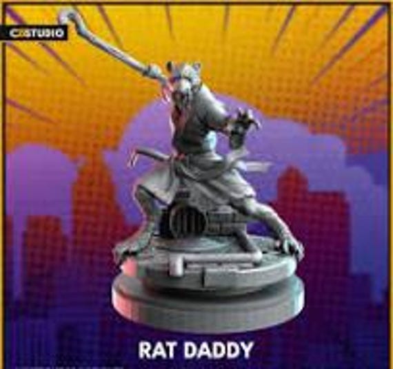 Splinter, Hero, TMNT RPG Resin Model Kit, 3D Printed, Highly detailed, By C27 miniatures Sculpts, Authorised Seller, 40mm-75mm