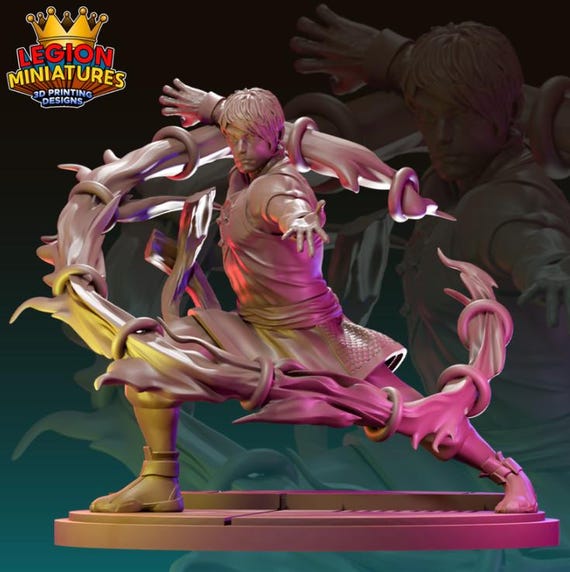 Shang Chi, Marvel, RPG Resin Model Kit, 3D Printed, Highly detailed, Legion miniatures Sculpts, 40mm or 75mm, Marvel Crisis Protocol