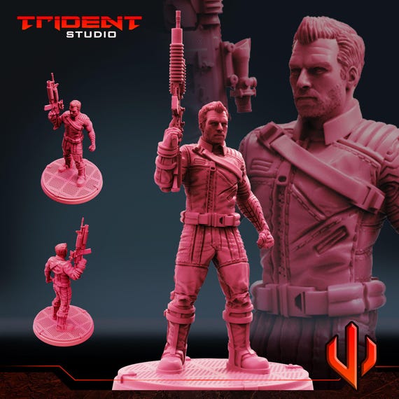 Winter Soldier 2021, Marvel RPG Resin Model Kit, 3D Printed, Highly detailed, By Trident Studios, Marvel Crisis Protocol, 40mm or 70mm