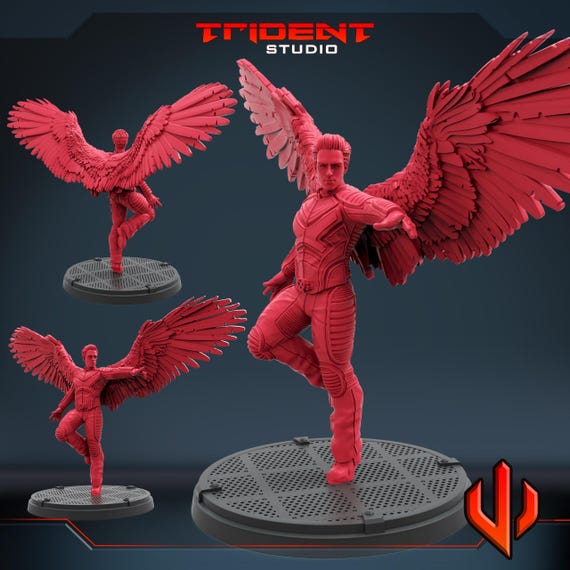 Angel 2000 X-Men, Marvel RPG Resin Model Kit, 3D Printed, Highly detailed, By Trident Studios, Marvel Crisis Protocol, 40mm or 70mm