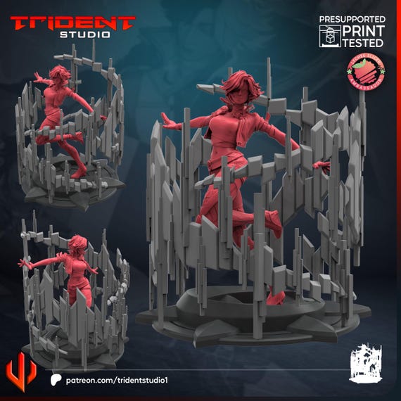 Luna Snow Rivals, Marvel RPG Model Kit, 3D Printed, Highly detailed, By Trident Studios, Marvel Crisis Protocol, 35mm, 40mm, 70mm or 1/16th