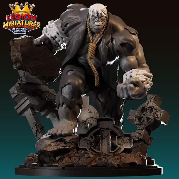 Soloman Grundy, DC RPG Resin Model Kit, 3D Printed, Highly detailed, Legion miniatures Sculpts, 40mm or 75mm, Marvel Crisis Protocol