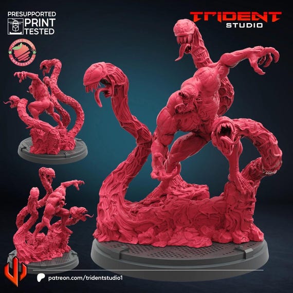 Venom, Marvel RPG Resin Model Kit, 3D Printed, By Trident Studios, Marvel Crisis Protocol, 40mm or 70mm