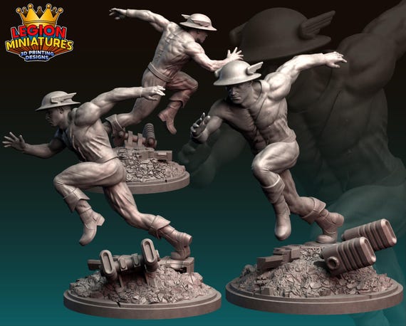 Jay Garrick The Flash, DC, Hero, RPG Resin Model Kit, 3D Printed, Highly detailed, By Legion miniatures Sculpts, , 40mm or 75mm