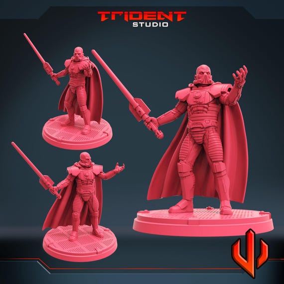 Darth Malgus, Star Wars RPG Resin Model Kit, 3D Printed, Highly detailed, By Trident Studios, 40mm or 70mm