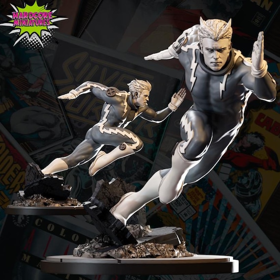 Quicksilver, Age of Apocalypse, Marvel, RPG Resin 3D Printed, Hardcore Miniatures, Marvel Crisis Protocol, 35mm, 40mm, 70mm or 1/16th
