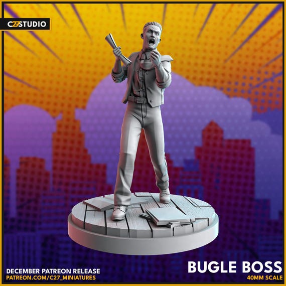 Jonah Jameson - Marvel, Hero, RPG Resin Model Kit, 3D Printed, Highly detailed, By C27 miniatures Sculpts, Authorised Seller, 40mm-75mm