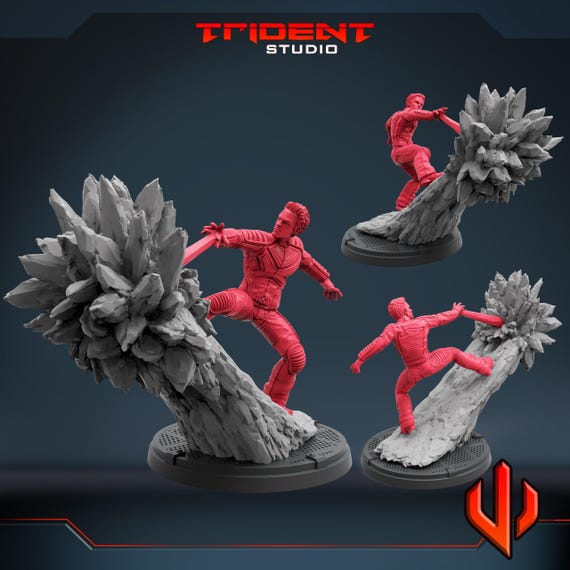 Iceman 2000 X-Men, Marvel RPG Resin Model Kit, 3D Printed, Highly detailed, By Trident Studios, Marvel Crisis Protocol, 40mm or 70mm