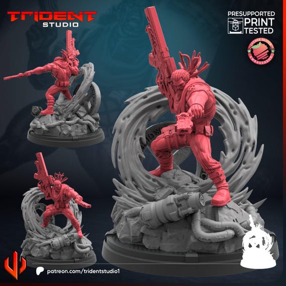 Bishop, Marvel RPG Resin Model Kit, 3D Printed, Highly detailed, By Trident Studios, Marvel Crisis Protocol, 40mm or 70mm