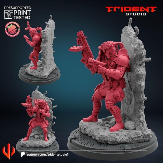Maverick, Marvel RPG Resin Model Kit, 3D Printed, Highly detailed, By Trident Studios, Marvel Crisis Protocol, 40mm or 70mm
