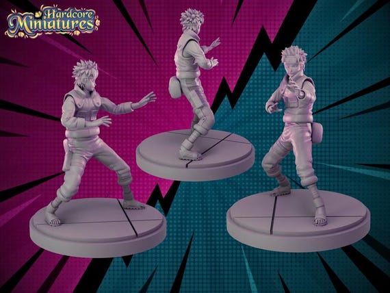 Naruto, Manga, RPG Resin 3D Printed, Highly detailed, Hardcore Miniatures, Marvel Crisis Protocol, 35mm, 40mm, 70mm or 1/16th