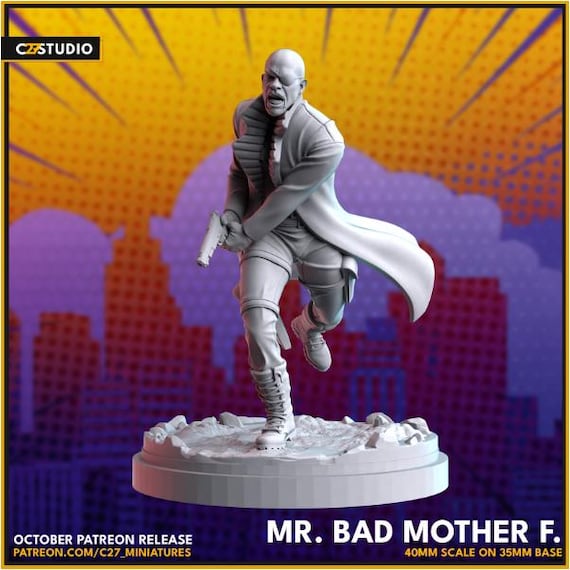 Nick Fury Jr, Marvel RPG Resin Model Kit, 3D Printed, Highly detailed, By C27 miniatures Sculpts, 40mm or 70mm