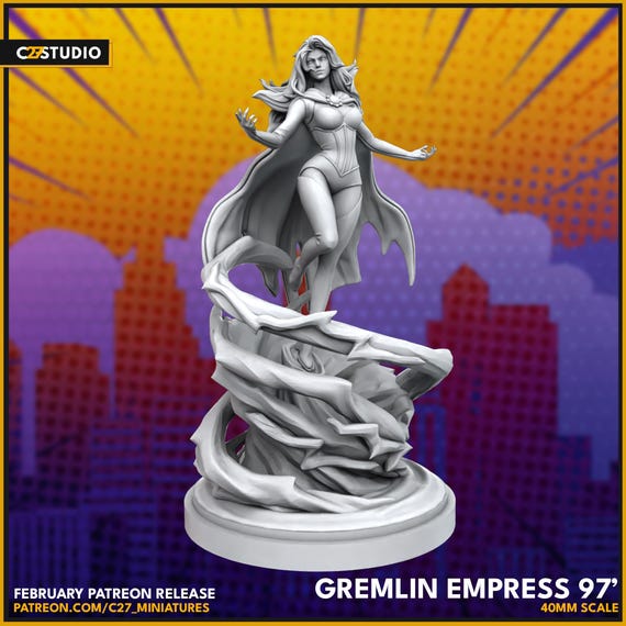 Goblin Queen X-Men Marvel, Hero, RPG Resin Model Kit, 3D Printed, Highly detailed, By C27 miniatures Sculpts, Authorised Seller, 40mm-75mm
