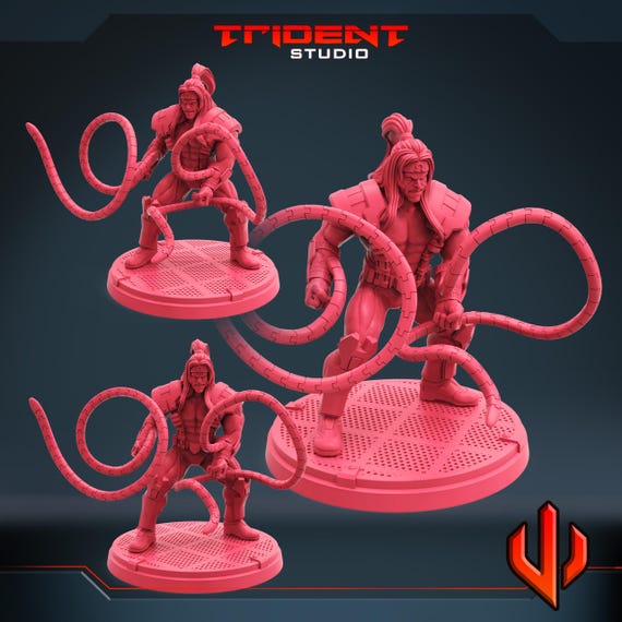 Omega Red, Marvel RPG Resin Model Kit, 3D Printed, Highly detailed, By Trident Studios, Marvel Crisis Protocol, 40mm or 70mm