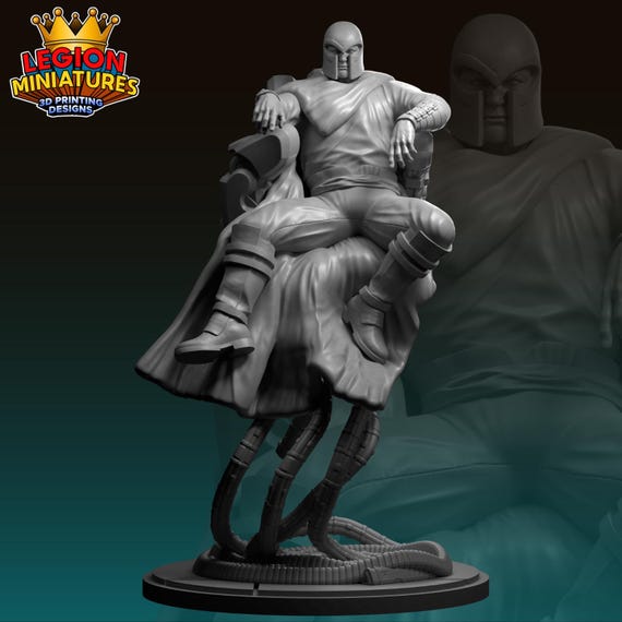 Ultimate Magneto Marvel, Hero, RPG Resin Model Kit, 3D Printed, Highly detailed, By Legion miniatures Sculpts, 40mm-75mm