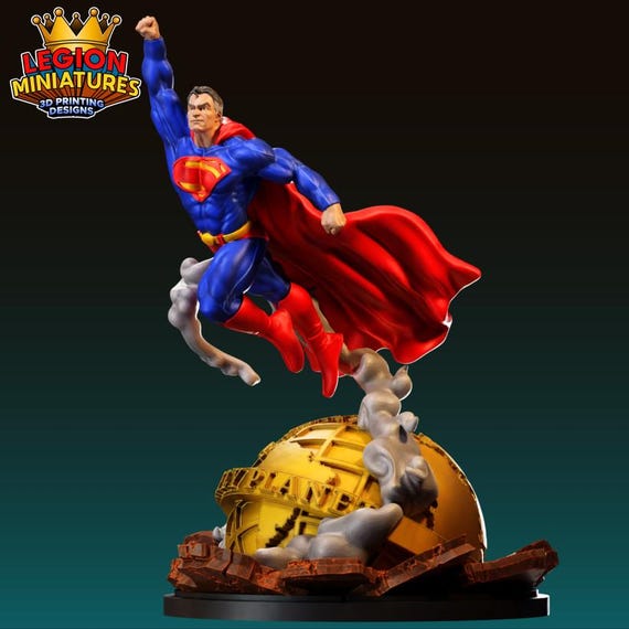Superman, DC RPG Resin 3D Printed, Legion Miniatures, Marvel Crisis Protocol, 35mm, 40mm, 75mm or 1/16th