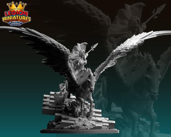 Valkyrie, Marvel RPG Resin 3D Printed, Highly detailed, Legion Miniatures, Marvel Crisis Protocol, 35mm, 40mm, 75mm