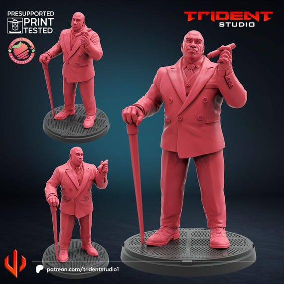 Kingpin, Marvel RPG Resin Model Kit, 3D Printed, Highly detailed, By Trident Studios, Marvel Crisis Protocol, 40mm or 70mm