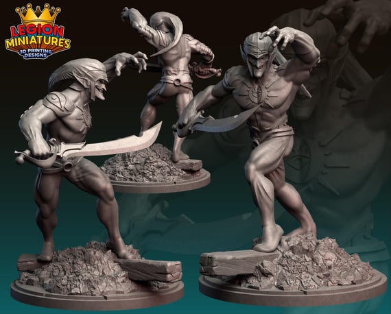 Eclipso DC, Hero, RPG Resin Model Kit, 3D Printed, Highly detailed, By C27 miniatures Sculpts, Authorised Seller, 40mm-75mm