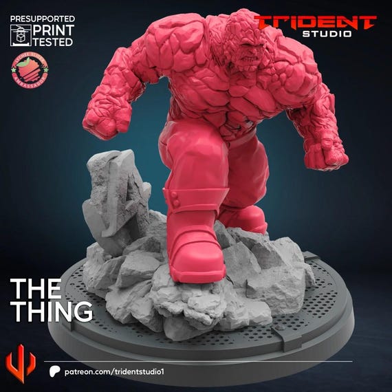 The Thing, Marvel RPG Resin 3D Printed, Legion Miniatures, Marvel Crisis Protocol, 35mm, 40mm, 70mm or 1/16th