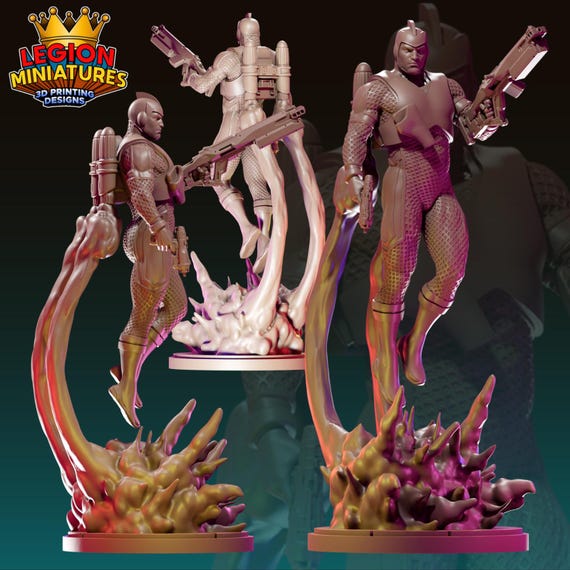 Adam Strange, DC, Hero, RPG Resin Model Kit, 3D Printed, Highly detailed, By Legion miniatures Sculpts, Authorised Seller, 40mm