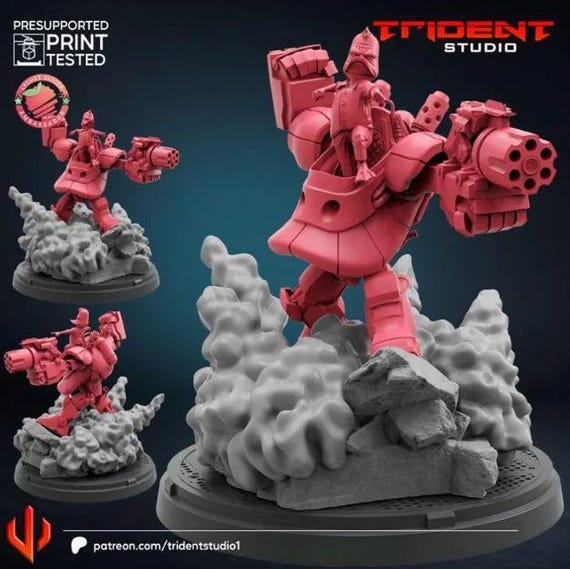 Howard the Duck Robot, Marvel RPG Resin Model Kit, 3D Printed, Highly detailed, By Trident Studios, Marvel Crisis Protocol, 40mm or 70mm
