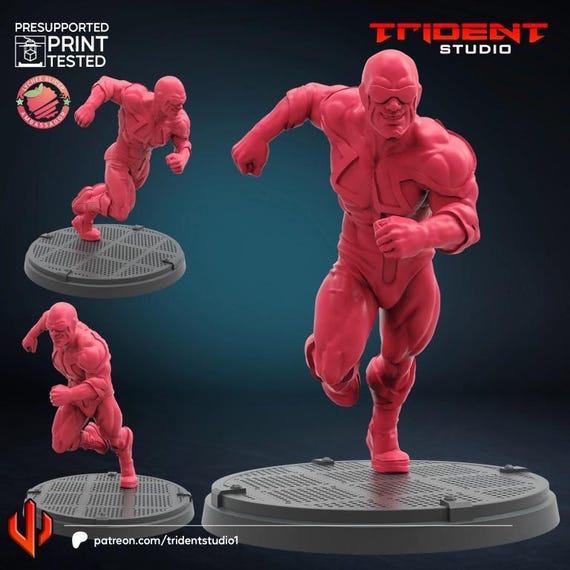 Speed Demon, Marvel RPG Resin Model Kit, 3D Printed, Highly detailed, By Trident Studios, Marvel Crisis Protocol, 40mm or 70mm
