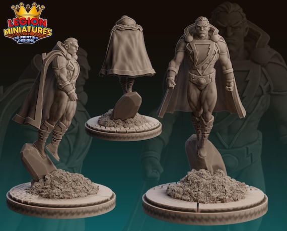 Black Adam, DC, Hero, RPG Resin Model Kit, 3D Printed, Highly detailed, By Legion miniatures Sculpts, Authorised Seller, 40mm