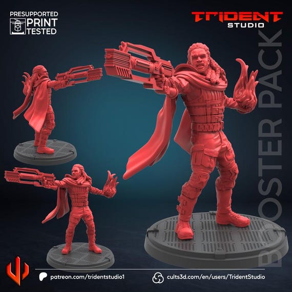 Bishop Days of Future Past, Marvel RPG Resin Model Kit, 3D Printed, Highly detailed, Trident Studios, Marvel Crisis Protocol, 40mm or 70mm