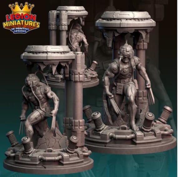 Weapon X, Marvel, RPG Resin Model Kit, 3D Printed, Legion miniatures Sculpts, 40mm or 75mm, Marvel Crisis Protocol