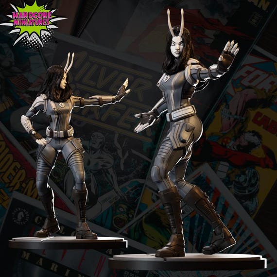Mantis, Rivals, RPG Resin 3D Printed, Hardcore Miniatures, Marvel Crisis Protocol, 35mm, 40mm, 70mm or 1/16th