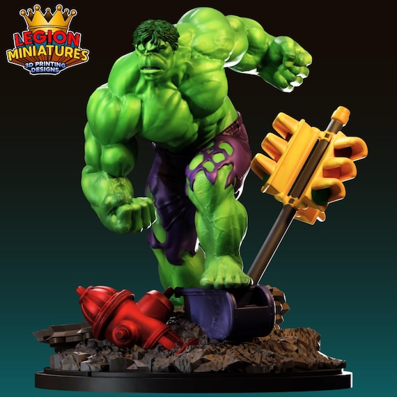 Hulk, Marvel, RPG Resin Model Kit, 3D Printed, Highly detailed, By Legion miniatures Sculpts, 35mm, 40mm, 75mm or 1/16th