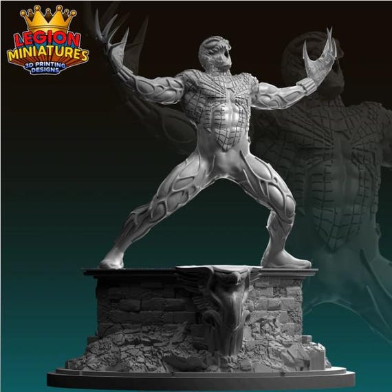 Spider Carnage, Marvel RPG Resin Model Kit, 3D Printed, Highly detailed, By Legion miniatures Sculpts, 40mm or 75mm