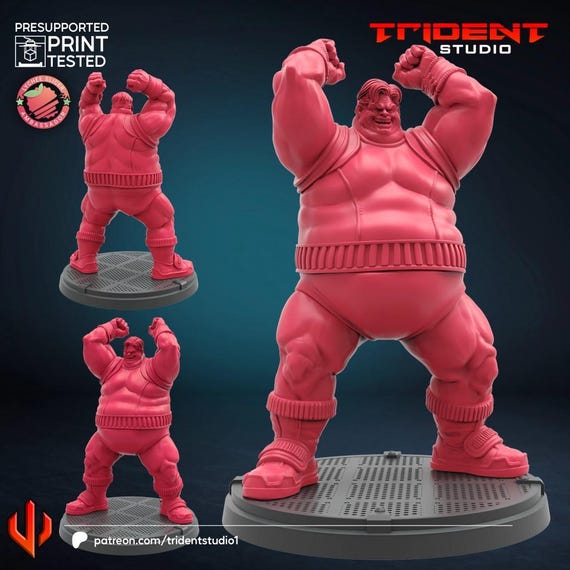 Blob, Marvel RPG Resin Model Kit, 3D Printed, By Trident Studios, Marvel Crisis Protocol, 40mm or 70mm