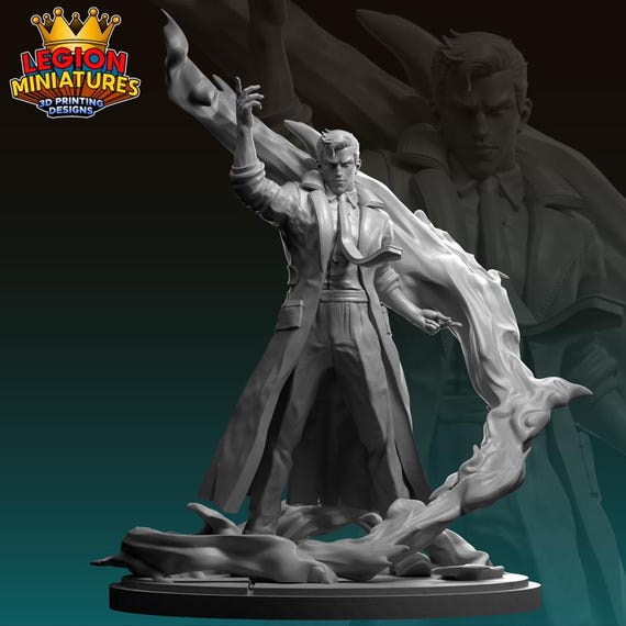 Constantine, DC RPG Resin 3D Printed, Legion Miniatures, Marvel Crisis Protocol, 35mm, 40mm, 75mm or 1/16th