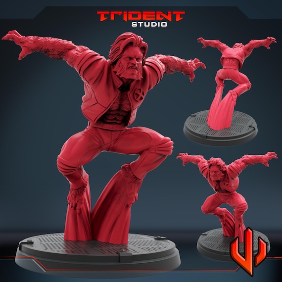 Beast 2000 X-Men, Marvel RPG Resin Model Kit, 3D Printed, Highly detailed, By Trident Studios, Marvel Crisis Protocol, 40mm or 70mm