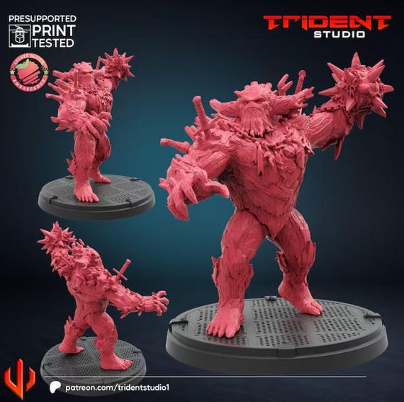 King Groot, Marvel RPG Resin Model Kit, 3D Printed, Highly detailed, By Trident Studios, Marvel Crisis Protocol, 40mm or 70mm