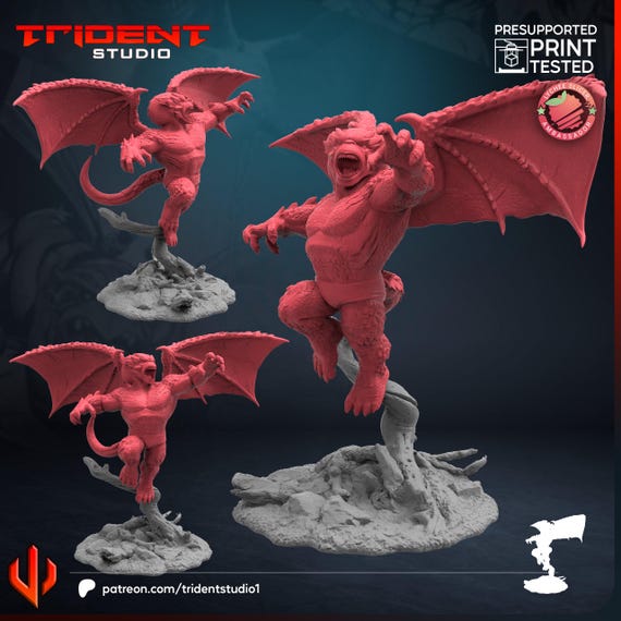 Dragon Man, Marvel RPG Resin Model Kit, 3D Printed, Highly detailed, By Trident Studios, Marvel Crisis Protocol, 35mm, 40mm, 70mm or 1/16th