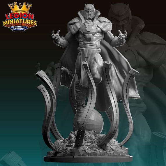 Magneto Amalgam, DC, RPG Resin Model Kit, 3D Printed, Highly detailed, Legion miniatures Sculpts, 40mm or 75mm, Marvel Crisis Protocol