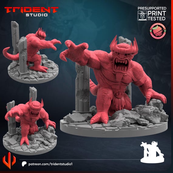 Mangog, Marvel RPG Resin Model Kit, 3D Printed, Highly detailed, By Trident Studios, Marvel Crisis Protocol, 40mm or 70mm