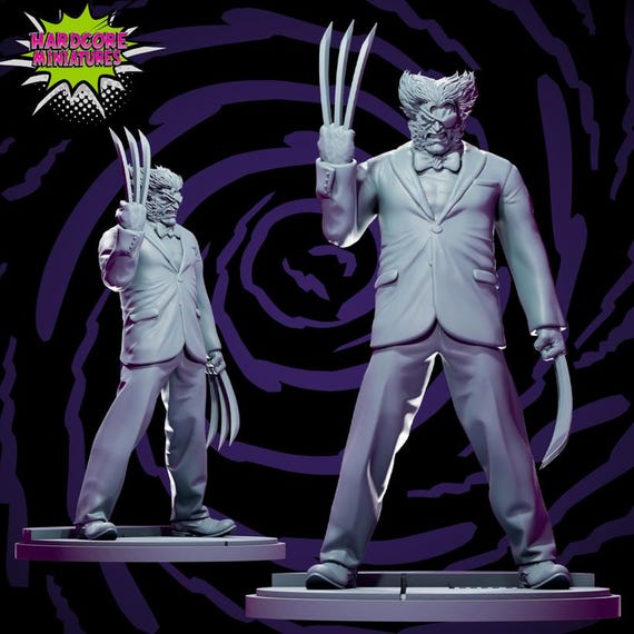 Patch, wolverine, Marvel, RPG Resin 3D Printed, Hardcore Miniatures, Marvel Crisis Protocol, 35mm, 40mm, 70mm or 1/16th