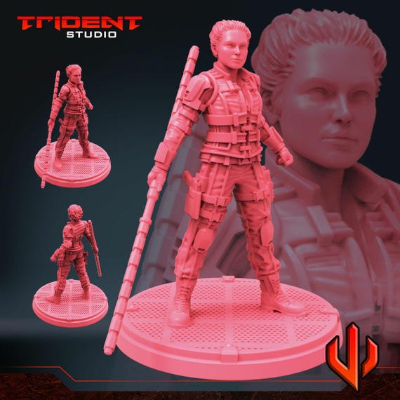 Black Florence, Marvel RPG Resin Model Kit, 3D Printed, Highly detailed, By Trident Studios, Marvel Crisis Protocol, 40mm or 70mm