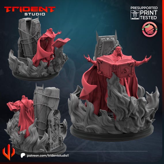 Dracula, Marvel RPG Resin Model Kit, 3D Printed, Highly detailed, By Trident Studios, Marvel Crisis Protocol, 35mm, 40mm, 70mm or 1/16th
