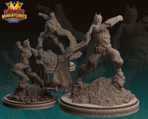 Batman, DC, Hero, RPG Resin Model Kit, 3D Printed, Highly detailed, By Legion miniatures Sculpts, Authorised Seller, 40mm