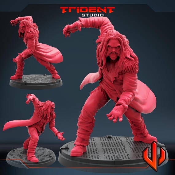 Sabretooth 2000 X-Men, Marvel RPG Resin Model Kit, 3D Printed, Highly detailed, By Trident Studios, Marvel Crisis Protocol, 40mm or 70mm