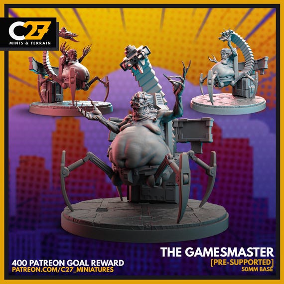 Mojo, Marvel RPG Resin Model Kit, 3D Printed, Highly detailed, By C27 miniatures Sculpts, 40mm or 75mm