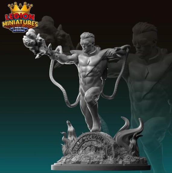 Pyro, Marvel RPG Resin Model Kit, 3D Printed, Highly detailed, By Legion miniatures Sculpts, 40mm or 75mm