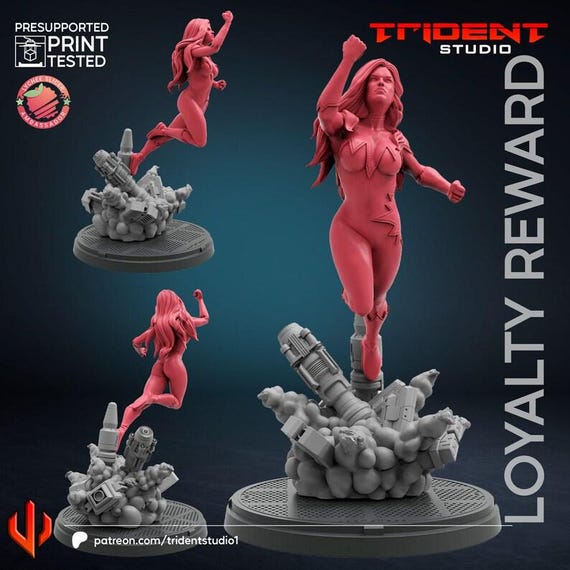 Aurora, Marvel RPG Resin Model Kit, 3D Printed, Highly detailed, By Trident Studios, Marvel Crisis Protocol, 40mm or 70mm