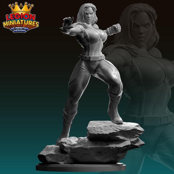 Red She Hulk, Marvel RPG Resin Model Kit, 3D Printed, Highly detailed, By Legion miniatures Sculpts, 40mm or 75mm